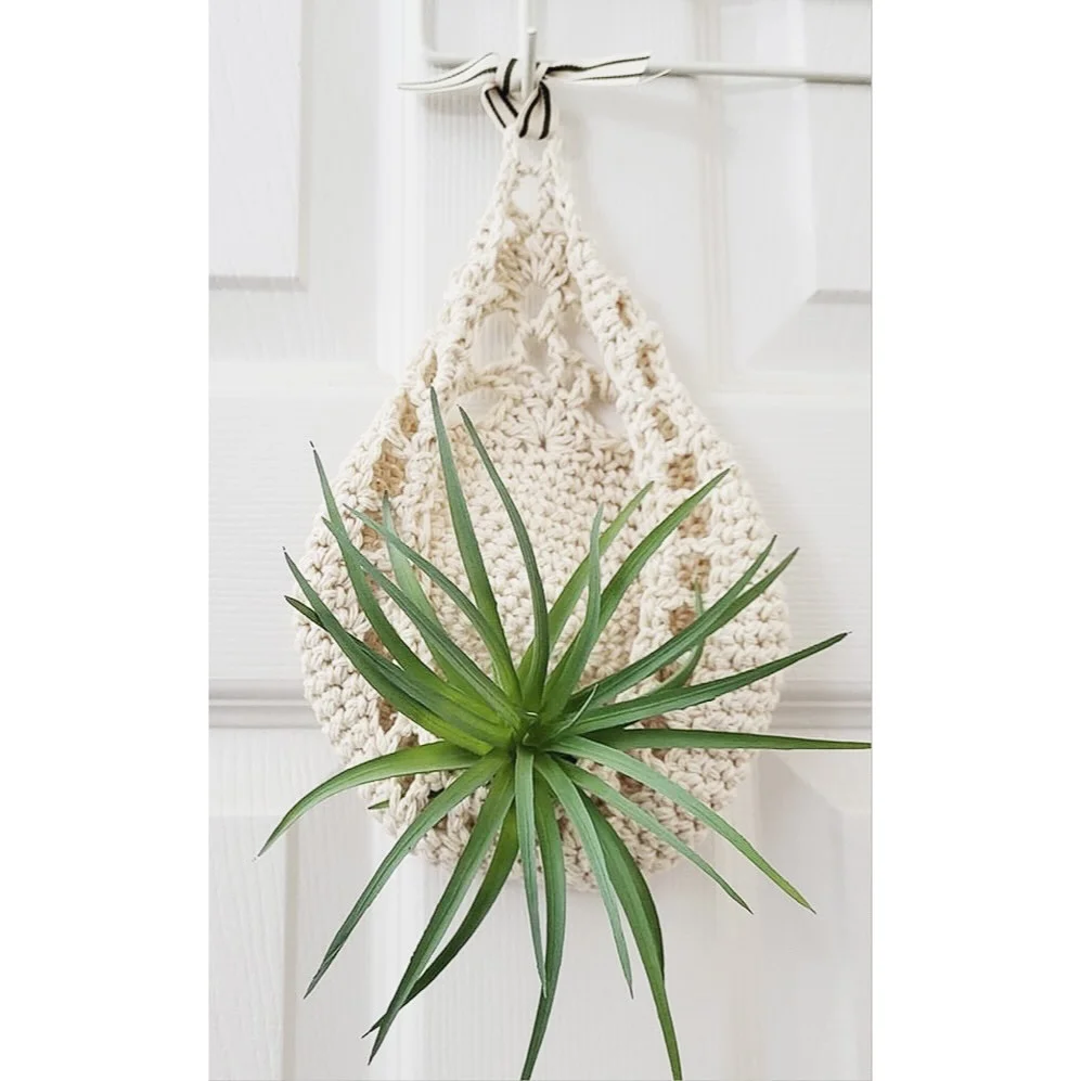 13. Geometric Crochet Plant Hanger