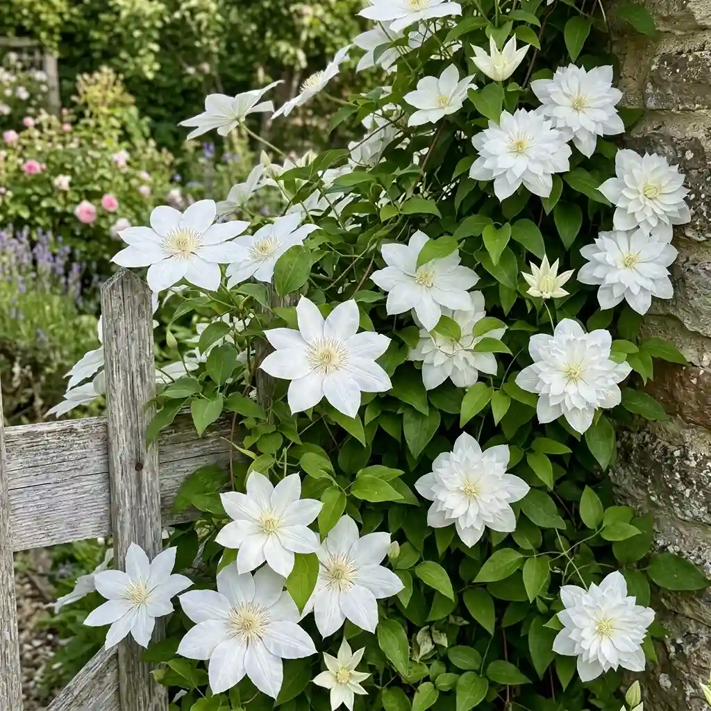 13. White Clematis Clematis