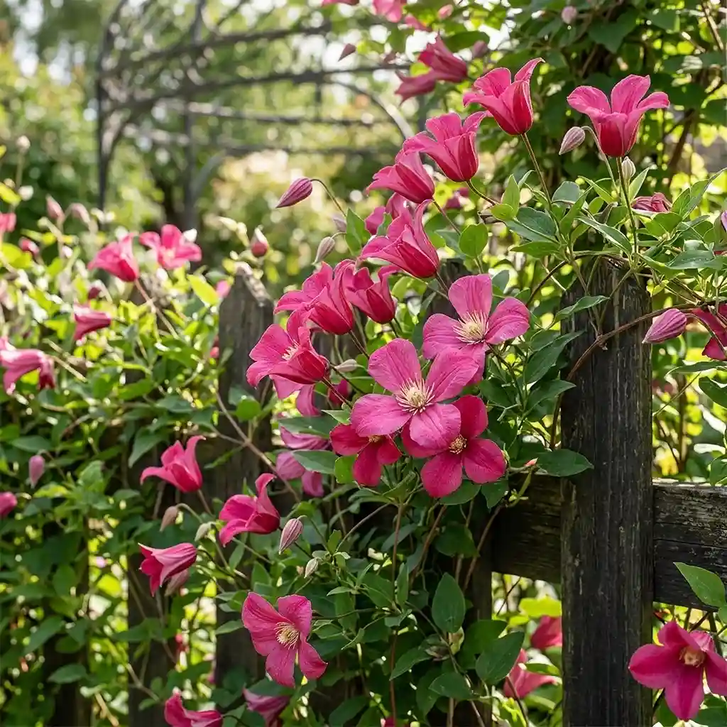 14. Pink Clematis Clematis