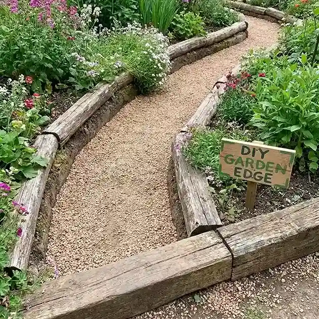 20. Edging Your Garden Walkway Cheaply