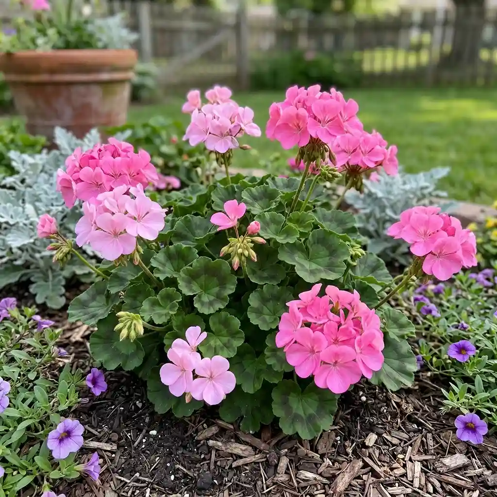 21. Pink Geranium Pelargonium
