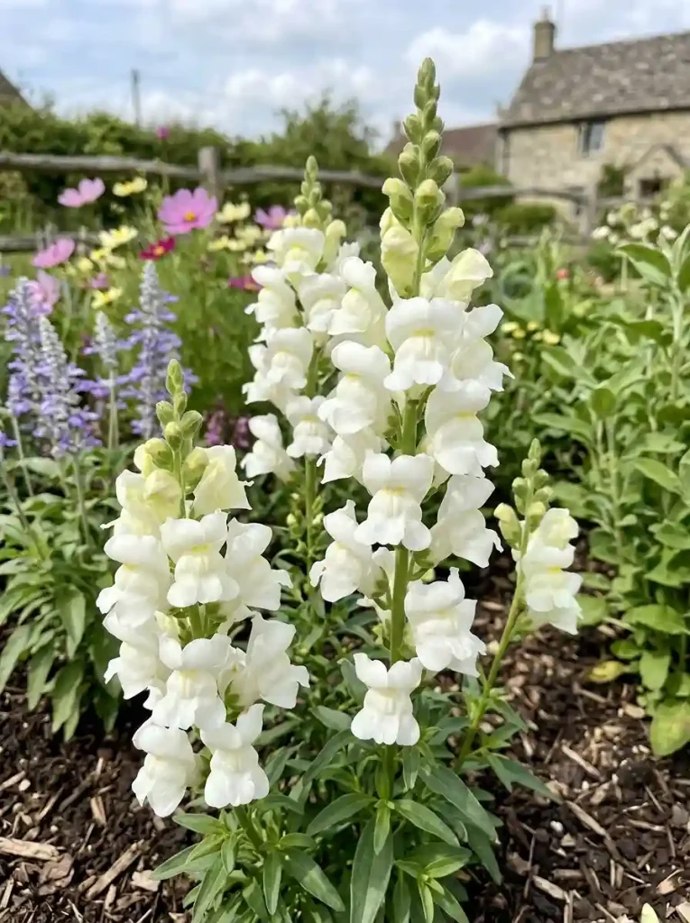 25. White Snapdragon Antirrhinum majus