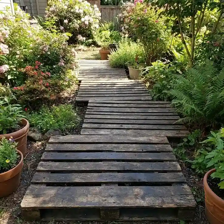 9. Pallet Wood Walkway